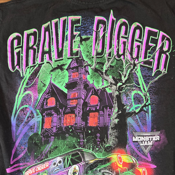 Men’s Vintage Grave Digger Race Team Monster Truck Shirt Small – 90s/2000s - Picture 8 of 8